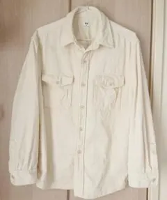 【UNIQLO◇ユニクロ】メンズ コーデュロイオーバーサイズワークシャツ長袖 L