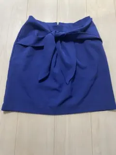 LOWRYS FARM 青いリボン付きミニタイトスカートのサムネイル