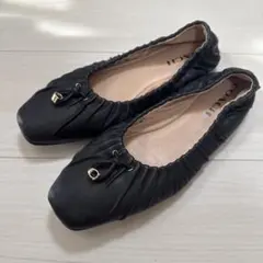 美品　coach コーチ　フラットシューズ　24センチ
