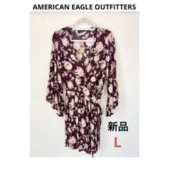 AMERICAN EAGLE 花柄 カシュクールワンピース L 新品未使用のサムネイル