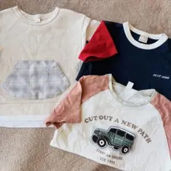 【3枚セット】100サイズ プティマイン アプレレクール 半袖Tシャツ