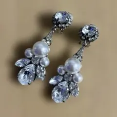 フープ 2way ヴィンテージスワロフスキー ブライダルアクセサリー