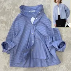 2025年✨新品タグ付✨23区CANCLINI クロップド テントライン シャツのサムネイル
