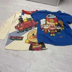 #0123アンパンマン 長袖Tシャツ半袖 2枚セット