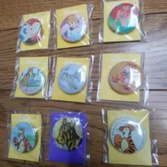 新品未使用♡ディズニーストア♡記念缶バッジ　ティガー　6個セット