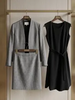 グレーのジャケットと黒のワンピースセット7号　入園　入学式　保護者会