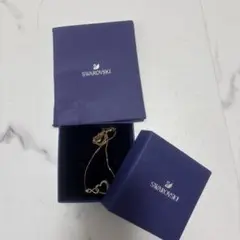 Swarovski ゴールド ネックレス ハート