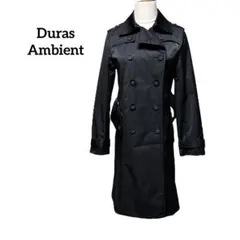 【美品】Duras Ambient トレンチコート 黒 （M） ダブル ブラック