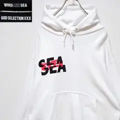 希少 ウィンダンシー ゴッドセレクションXXX コラボ 両面 刺繍ロゴ パーカー