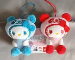 サンリオのぬいぐるみ ストラップ2色セット