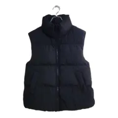 美品 GU ダウンベスト S 黒 シンプル 軽量 カジュアル 防寒 秋冬 羽織り