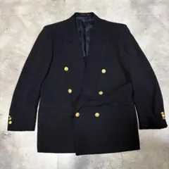 紺ブレ ダブル ゴールドボタン ヴィンテージ ジャケット S 90s