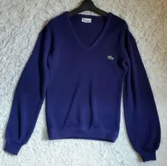 70年代 80年代 フランス ラコステ ネイビー サイズ4 長袖 70年代 80年代 フランス ラコステ ネイビー サイズ4 長袖 70s