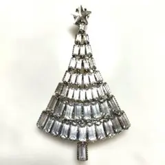 ♥️クリスマスツリーモチーフ ブローチ ✨ラインストーン