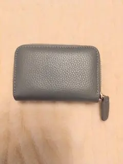 【未使用・美品】本革カードケースコインケース　アイスブルー