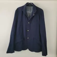 ネイビー メンズジャケット ストライプ裏地