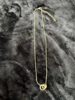 ゴールド ツイストデザイン ネックレス 約20cm