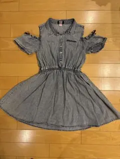 ANAP GIRL デニム風半袖ワンピース Mサイズ