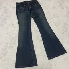 y2k archive ローライズ ボタンフライ フレア デニム ギャル