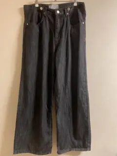 セブンデイズ　ウエスト調整デニムパンツ　ブラック