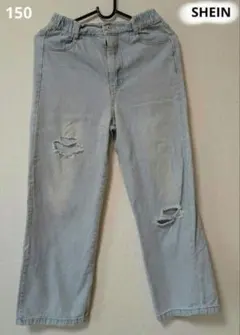 SHEIN シーイン ダメージデニム　ジーパン　 長ズボン サイズ　150