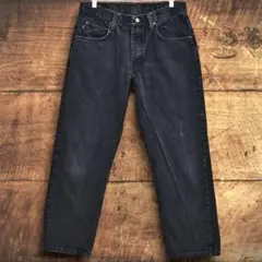 レッドキャップ　ブラック デニムパンツ　黒 W33　ワーク系　色落ち良好