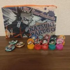 僕のヒーローアカデミア 缶バッジ スタンプ　ポーチ セット