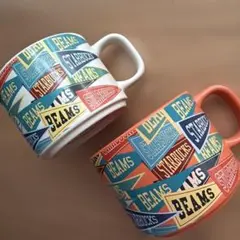 BEAMS リサイクルセラミックマグ Pennant Design 355ml