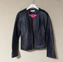 earth music&ecology ブラックレザージャケット S