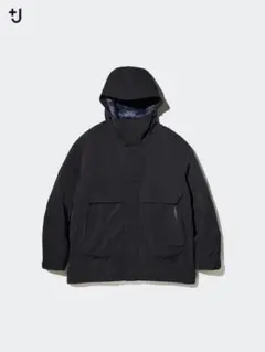 ユニクロ×＋j ハイブリッドダウンオーバーサイズパーカ 黒 S マウンテンパーカ