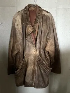 vintage leather jacket brown unisex