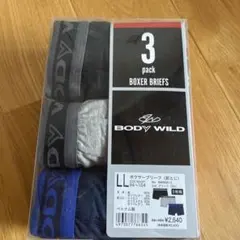 BODY WILD ボディワイルド ボクサーパンツ 前とじ 3枚組 LL