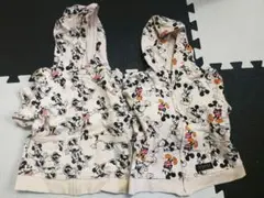 男女双子　パーカー　ミッキー　ミニー　90