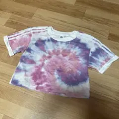 adidas タイダイ クロップドTシャツ 160cm xs
