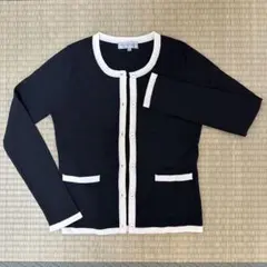 【美品】M-PREMIER アンサンブル　カーディガン バイカラー