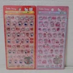 【国内正規品】ボンボンドロップシール ミニ ハローキティ レッド& ピンク計2枚