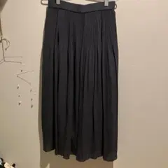 nano universe 紺　プリーツロングスカート