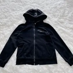 H＆M 黒 ジップアップパーカー EUR130-140サイズ 裏起毛パーカー