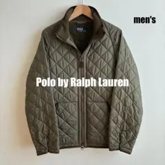 【ポロバイラルフローレン】キルティングジャケット L レザーパイピング