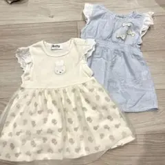 【値下げ】miffy フリル付きワンピース他2枚セット 80cm