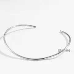 大人気 ネックレス チョーカー ネックカフ シルバー サージカルステンレス 新品