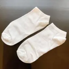 靴下　レディース　白　くるぶしソックス　S