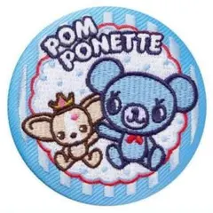 ナルミヤキャラクターズ　刺繍缶バッジビスケット　ポンポネット