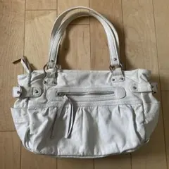 KBF ホワイトレザートートバッグ