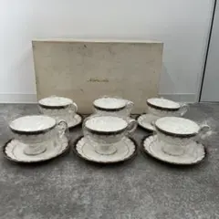 未使用 Noritake ノリタケ カップ&ソーサー 6客セット ボーンチャイナ