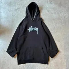 STUSSY 刺繍 プルオーバー パーカー フーディ XL