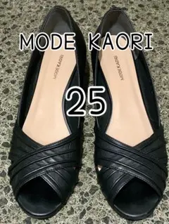 MODE KAORI 黒 パンプス 25.5