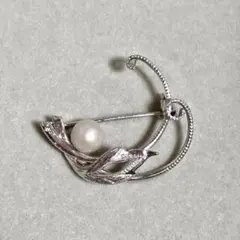 真珠 あこや パール ブローチ シルバー silver
