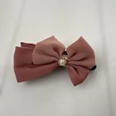 ピンクリボンヘアクリップ