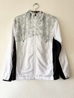 アシックス ウインドブレーカー　ゴールドステージ　メンズL ホワイト